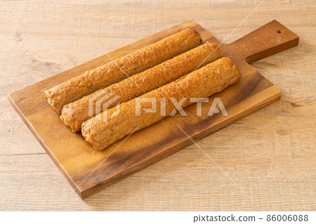fried fish cake or fish ball fried fish cake or fish ball 86006088