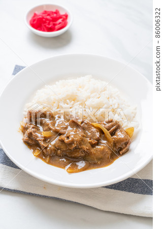 Sliced Beef Curry Rice Sliced Beef Curry Rice 86006322