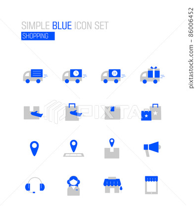 Simple Blue Icon 08 86006452