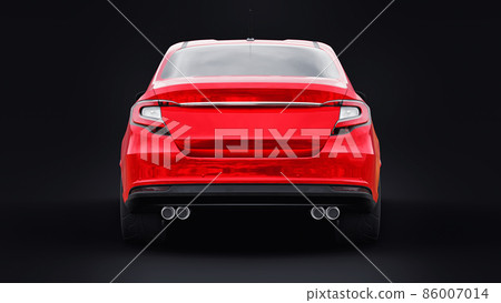 Compact Sports car Family Sedan 3d illustration. Compact Sports car Family Sedan 3d illustration. 86007014