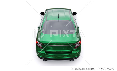 Compact Sports car Family Sedan 3d illustration. Compact Sports car Family Sedan 3d illustration. 86007020