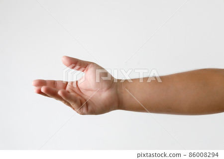 man hand to hold something with empty man hand to hold something with empty 86008294