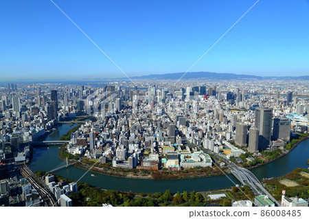 Osaka scenery-aerial photography- 86008485