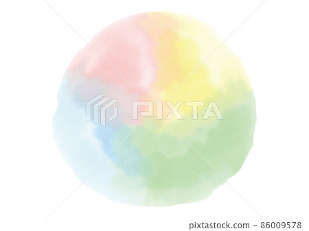 Watercolor circle rainbow color texture 86009578