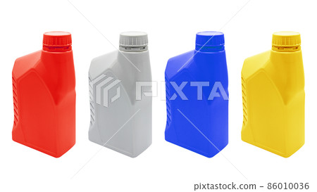 Engine oil canister isolated on white background. 86010036