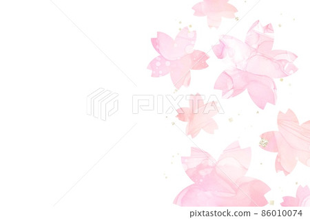 春天的酒精水墨藝術)粉紅色大理石圖案櫻花自然模板花卉圖案在白色背景 春天的酒精水墨藝術)粉紅色大理石圖案櫻花自然模板花卉圖案在白色背景 86010074