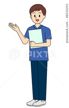 正在指導的微笑的醫務工作者 86010201