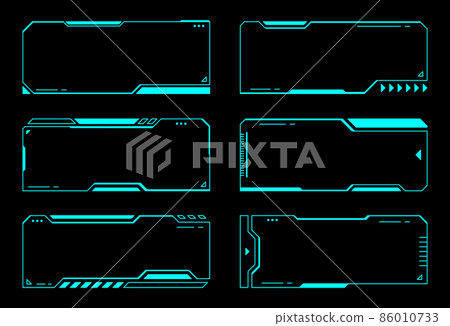 Abstract frames technology futuristic interface hud vector design. Abstract frames technology futuristic interface hud vector design. 86010733