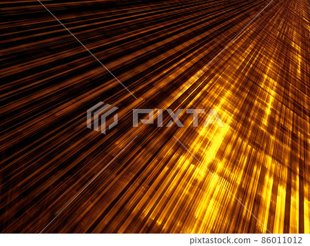 Golden striped background - abstract illustration in tech style 86011012