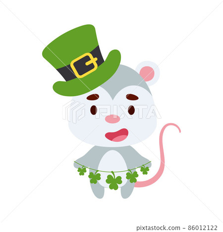 Happy st patricks leprechaun hat cartoon clipart Vector Image