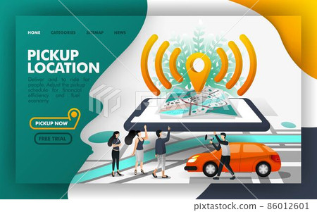 Pickup location Pin wifi isometric Vector Illustration Concept, Share a ride with other people . Easy to use for website, banner, landing page, brochure, flyer, print, mobile app, poster, template, UI Pickup location Pin wifi isometric Vector Illustration Concept, Share a ride with other people . Easy to use for website, banner, landing page, brochure, flyer, print, mobile app, poster, template, UI 86012601