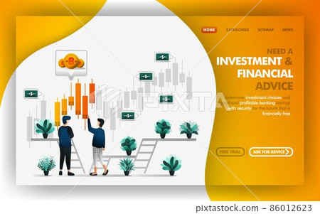 Investment and financial advice Vector Web Illustration, man referring and advises his friend about a good investment choice. Can to use for website, banner, brochure, flyer, print, mobile, poster, UI Investment and financial advice Vector Web Illustration, man referring and advises his friend about a good investment choice. Can to use for website, banner, brochure, flyer, print, mobile, poster, UI 86012623
