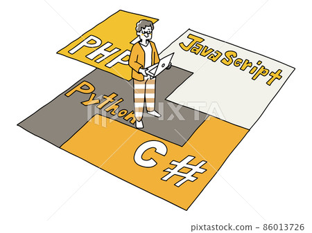 Programmer working on web development php, javascript, python, c language 86013726