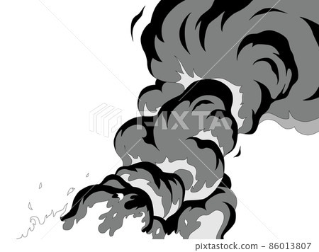 爆炸燃燒的煙霧 爆炸燃燒的煙霧 86013807