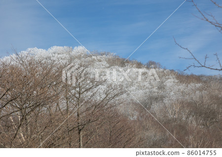 被白霜覆蓋的銚七郎山赤城山脈 被白霜覆蓋的銚七郎山赤城山脈 86014755