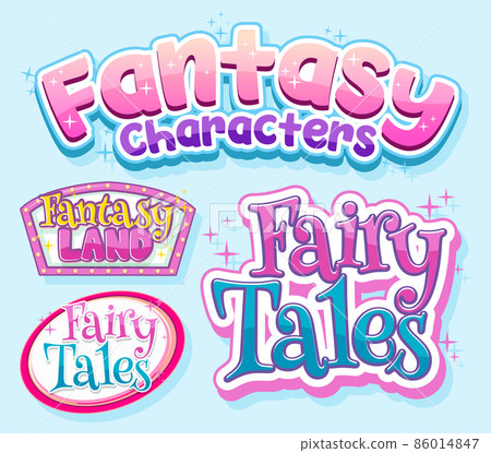 Once upon a time text word in cartoon style 86014847