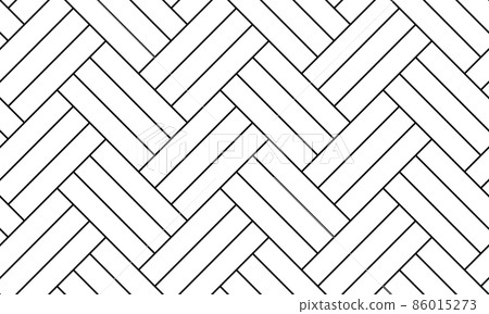 White triple herringbone parquet floor seamless pattern with diagonal panels 86015273
