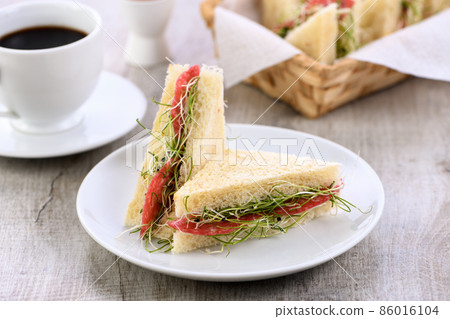 Microgreens sprouts sandwich-healthy food 86016104