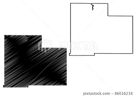 Olmsted County, Minnesota (U.S. county, United States of America, USA, U.S., US) map vector illustration, scribble sketch Olmsted map 86016238