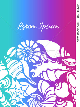 Color template of silhouettes of seashells. Undersea world. Vector Color template of silhouettes of seashells. Undersea world. Vector 86016604
