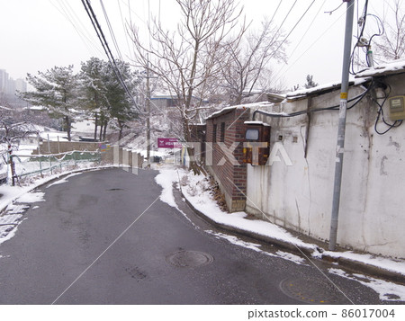 正陵谷,雪花,雪景,胡同 86017004
