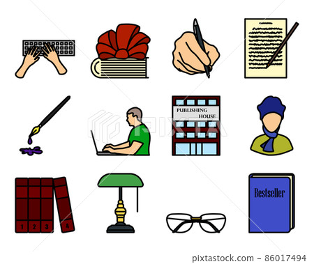 Writer Icon Set Writer Icon Set 86017494