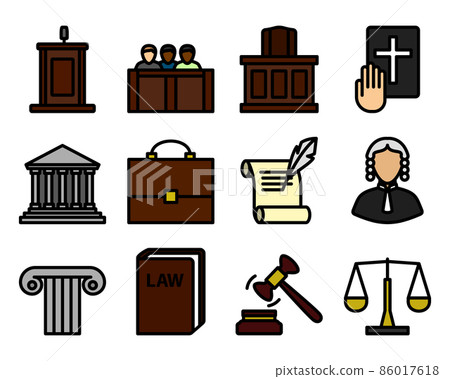 Lawyer Icon Set Lawyer Icon Set 86017618