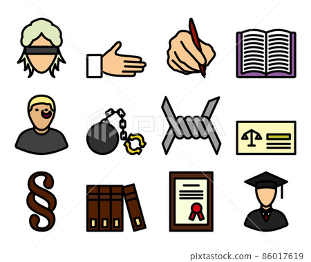 Lawyer Icon Set 86017619