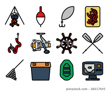 Fishing Icon Set Fishing Icon Set 86017645