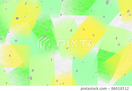 背景材料綠色和黃色水彩顏料閃光紋理 86018512