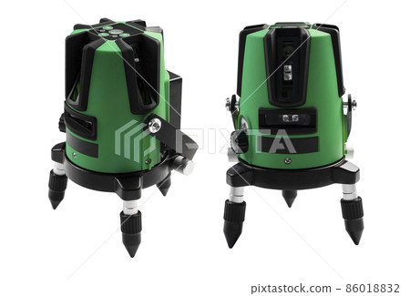 Laser level in different angles on a white background 86018832