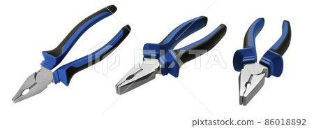 Pliers in different angles on a white background 86018892