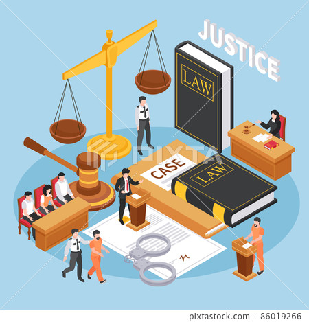 Justice Isometric Background Justice Isometric Background 86019266