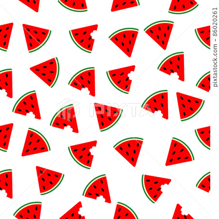 Watermelon Flat Background seamless pattern - Stock Illustration ...