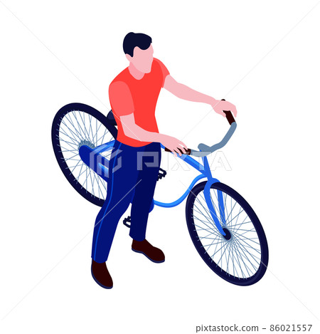 Bicycle Isometric Icon 86021557