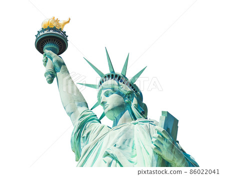 The Statue of Liberty isolated on white background 86022041