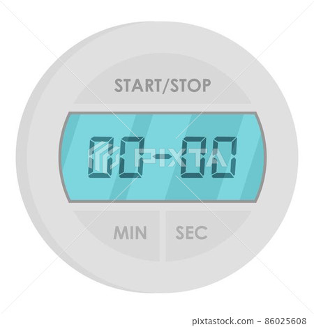 Digital timer icon, flat style 86025608