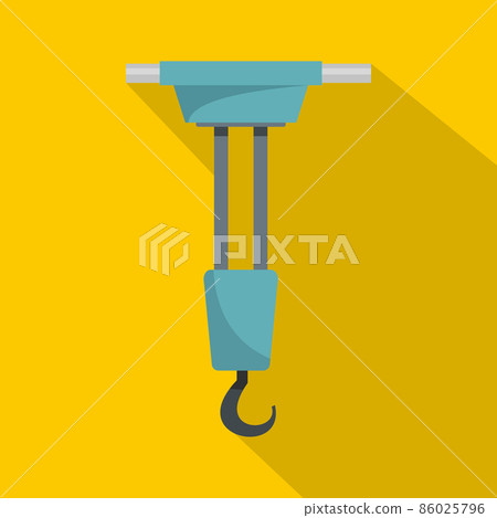 Single hook icon, flat style Single hook icon, flat style 86025796