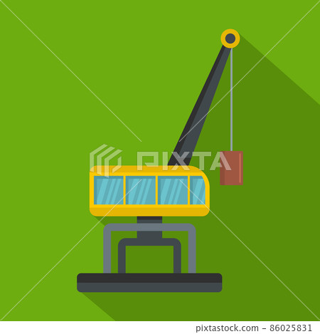 Weight crane icon, flat style 86025831