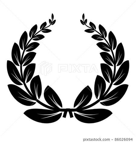Leaf wreath icon, simple style Leaf wreath icon, simple style 86026094
