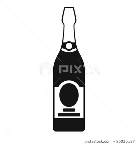 Holiday champagne icon, simple style 86026157