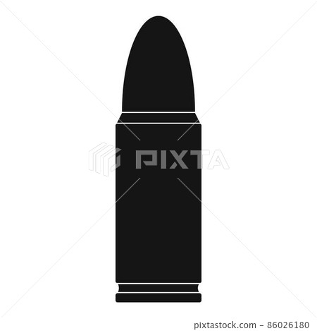 Metal cartridge icon, simple style Metal cartridge icon, simple style 86026180