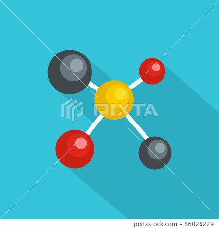 Atom lattice icon, flat style 86026229