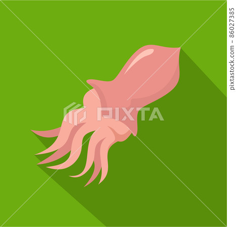 Squid icon, flat style Squid icon, flat style 86027385