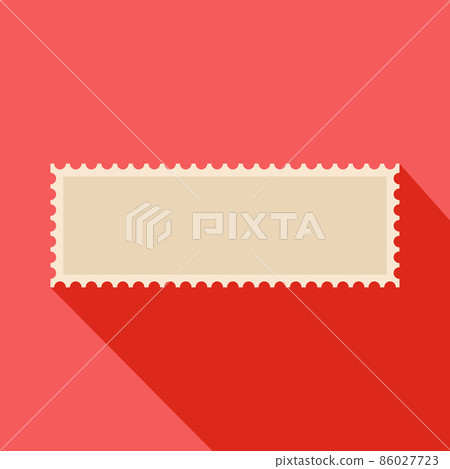 Letter postage stamp icon, flat style 86027723