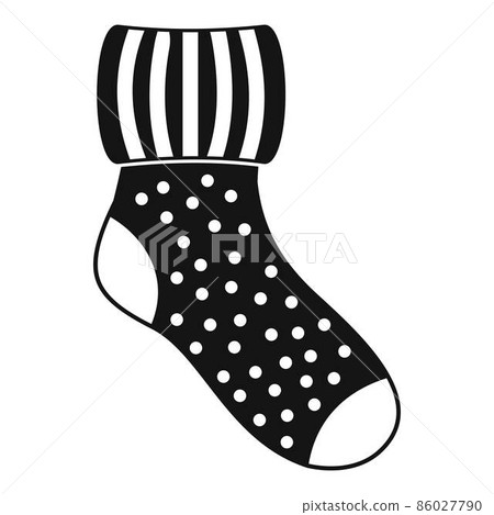 Woolen sock icon, simple style 86027790