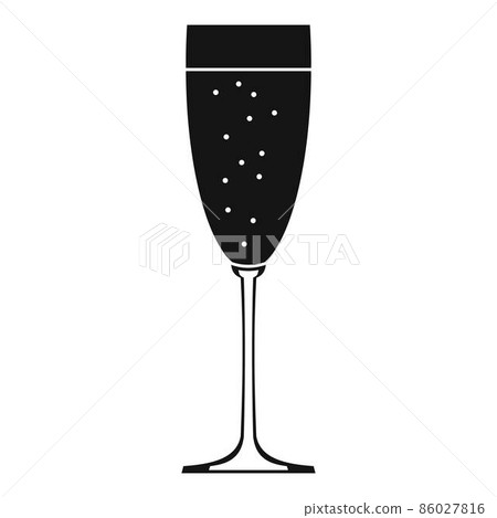 Sparkling champagne icon, simple style 86027816