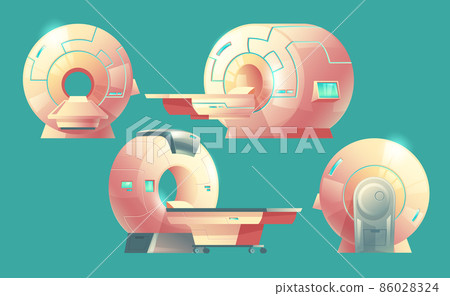 Vector cartoon MRI scanner, magnetic resonance imaging 86028324