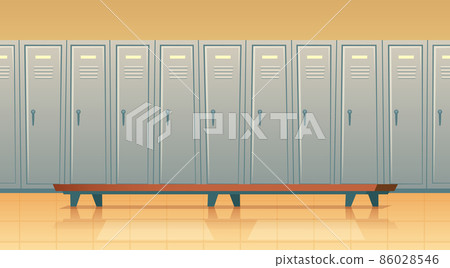 Vector locker, changing room for sports, gym 86028546