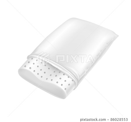Vector 3d realistic white orthopedic latex pillow 86028553